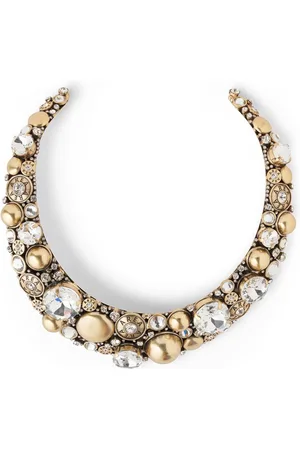 AREA Cluster Choker mit Kristallknöpfen