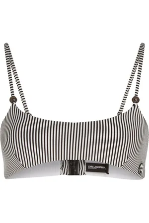 Karl Lagerfeld Gestreiftes Ikon Bikinioberteil