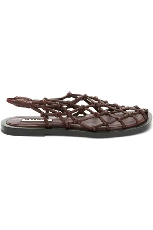 Jil Sander Gewebte Slingback-Sandalen