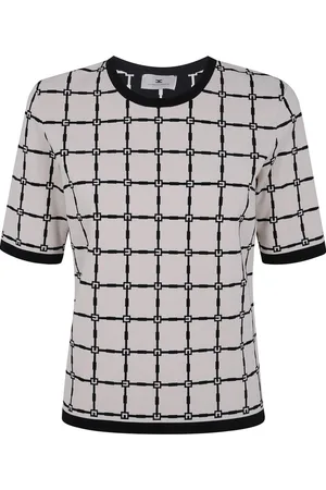 Elisabetta Franchi T-Shirt mit Jacquardmuster