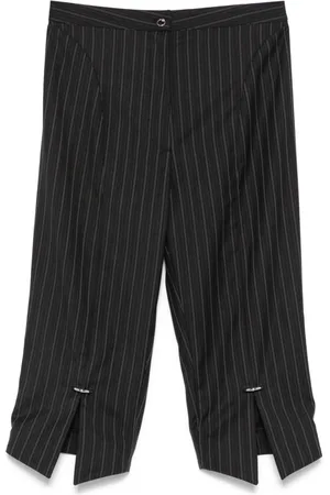 MUGLER Cropped-Hose mit Nadelstreifen