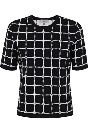 Elisabetta Franchi T-Shirt mit Jacquardmuster