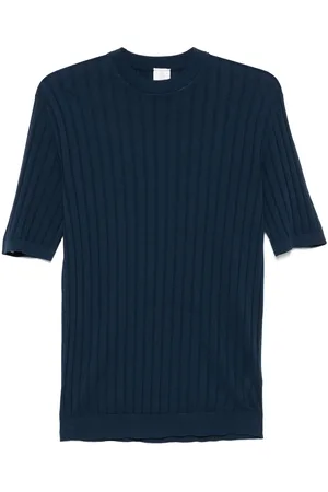 ELEVENTY T-Shirt aus geripptem Strick