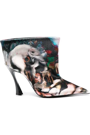 MUGLER X Ambera Wellmann Stiefel aus Samt 95mm