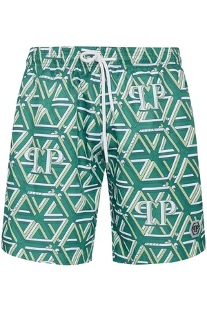 Philipp Plein Badeshorts mit Monogramm-Print