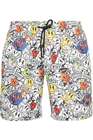 Philipp Plein Badeshorts mit grafischem Print