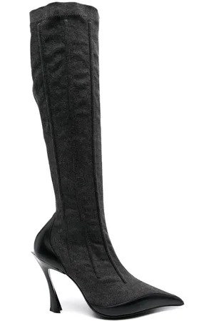 MUGLER Zweifarbige Fang Stiefel 105mm