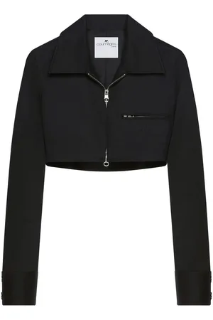Courrèges Cropped-Jacke mit Logo-Verzierung