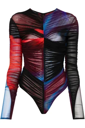MUGLER Geraffter Mesh-Body