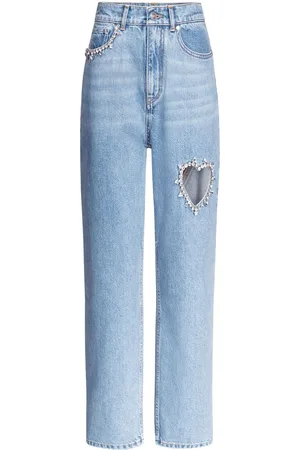 AREA Jeans mit Kristallverzierung