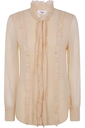 Chloé Schmale Bluse mit Rüschen