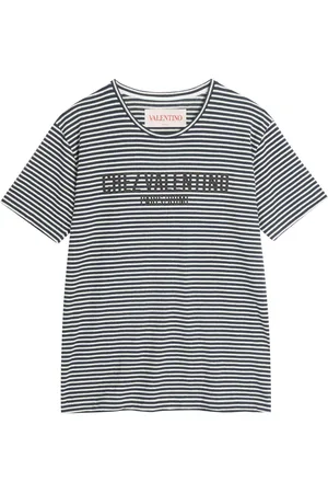 VALENTINO GARAVANI Gestreiftes T-Shirt mit Chez-Print