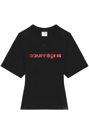 Courrèges T-Shirt mit Logo-Print