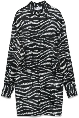 The Attico Minikleid mit Zebra-Print