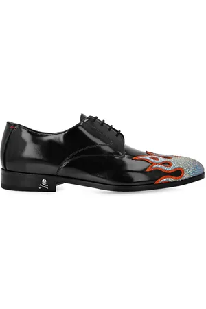 Philipp Plein Schnürschuhe mit Flammendetail