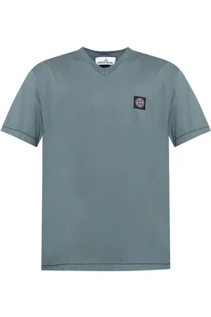 Stone Island T-Shirt mit V-Ausschnitt