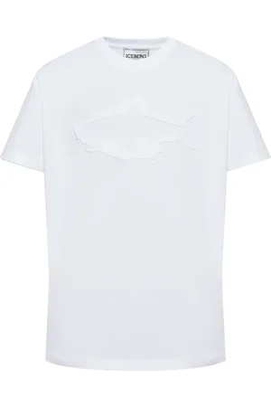 Iceberg T-Shirt mit Hai-Applikation
