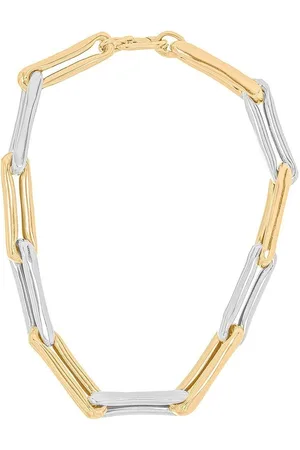 Lauren Rubinski Große 14kt Lauren Gelb- und Weißgoldhalskette