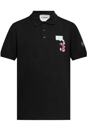 Iceberg Poloshirt mit Cartoon-Print