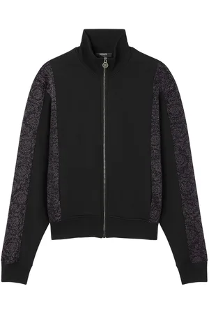 VERSACE Lurex-Sweatshirt aus Barocco-Jacquard