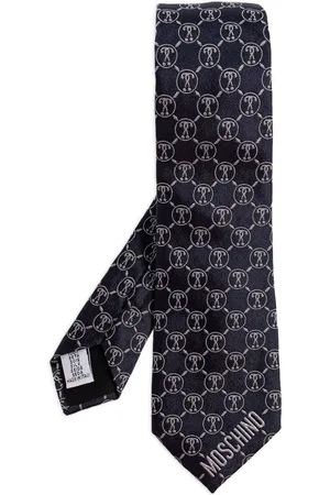 Moschino Krawatte mit Monogrammmuster