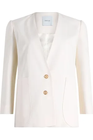 Patou Twill-Jacke ohne Kragen
