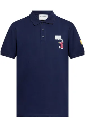 Iceberg Poloshirt mit Cartoon-Print