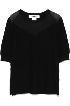 DKNY T-Shirt mit semi-transparenten Einsätzen