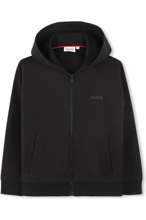 HUGO BOSS Hoodie mit gummiertem Logo