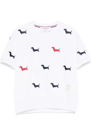 Thom Browne Hector T-Shirt mit Hunde-Logo