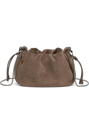 Brunello Cucinelli Schultertasche aus Wildleder