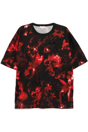 Alexander McQueen T-Shirt mit tiefer Schulter