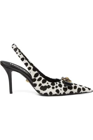 VERSACE Dalmatian Gianni Ribbon Pumps 85mm