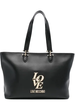 Moschino Handtasche mit Logo-Schild