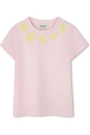 Sonia Rykiel Enfant T-Shirt mit Blumenstickerei