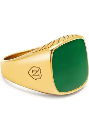 Nialaya Vergoldeter Ring mit Jade