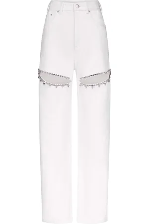 AREA Jeans mit Kristallverzierung