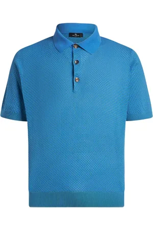 Etro Gestricktes Poloshirt im Mikro-Design