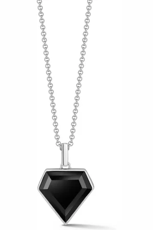 Mateo Pentagon Sterlingsilber-Halskette mit Onyx