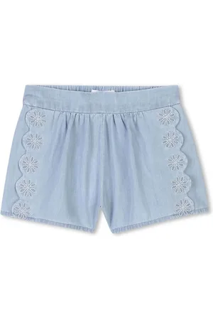 Chloé Jeans-Shorts mit Wellensaum