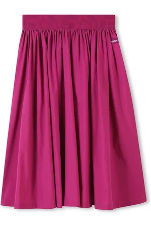 DKNY Midirock mit Logo-Bund