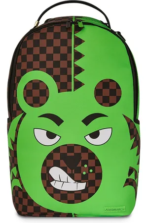 Sprayground Green Bear Face Rucksack