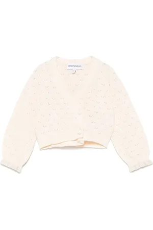 Emporio Armani Cardigan mit Lochstrickmuster