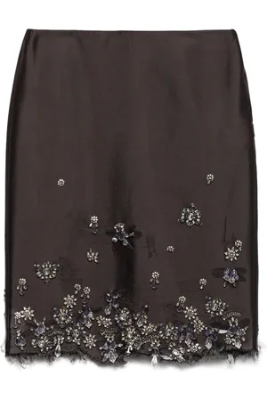 Prada Bestickter Midirock