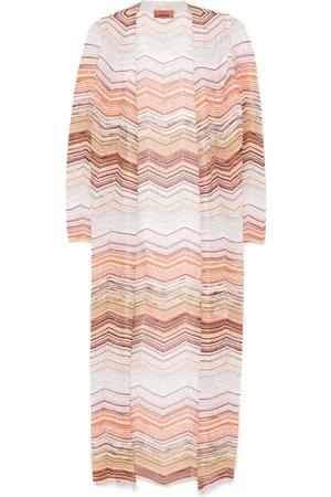 Missoni Lurex-Strickmantel mit Zickzackmuster