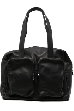 GUIDI Schultertasche mit aufgesetzten Taschen