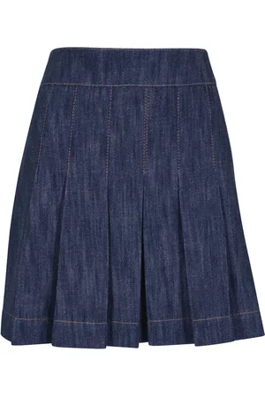AKRIS Jeansrock mit Falten