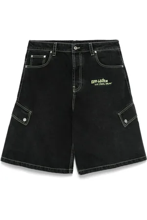 OFF-WHITE Jeans-Shorts mit Logo-Stickerei