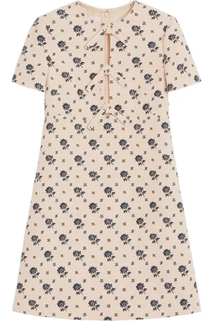 VALENTINO GARAVANI Crepe Couture Papier Floral Minikleid