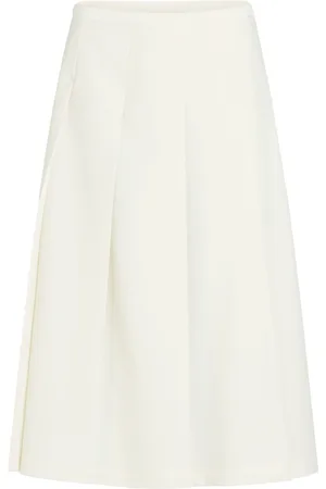 Patou Twill-Midirock mit Falten